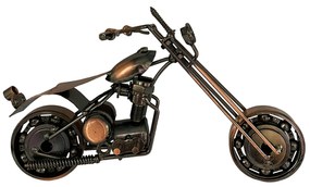 Motocicleta metal Coppery Crown miniatura 20x12cm