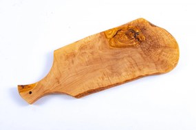 Tocator  din  lemn de  maslin cu maner 40 cm