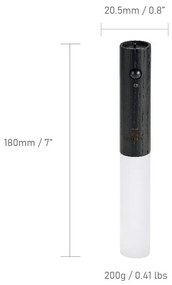 Aplică de perete neagră LED cu USB Baton – Gingko