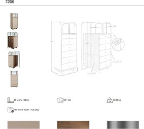 Comoda cu oglinda, sertar cu spatiu pentru ceasuri si bijuterii Chiffonier