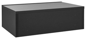 Noptiera montata pe perete 46x30x15 cm cu sertar, negru
