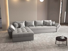 Colțar extensibil dumonde cu ladă de depozitare si sezut confortabil din spuma high-density, Loana XL Royal Antracit 335x185 cm