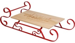 Tavă de Crăciun din pin Sanie, 46 × 22 × 14 cm