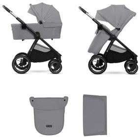 Cărucior de copii combinat 2 în 1 KINDERKRAFT NEA 2 Platinum grey