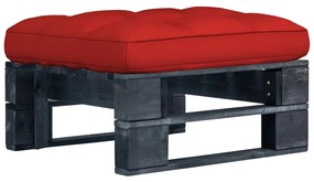 vidaXL Taburet de grădină din paleți, negru, lemn de pin tratat