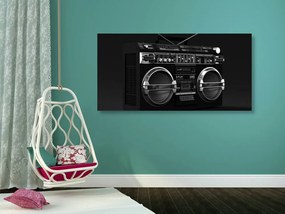 Tablou disco radio din anii 90 în design alb-negru