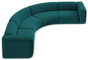 Colțar turcoaz cu tapițerie din catifea Ekahi – Makamii