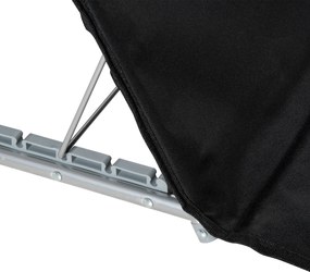 Outsunny Set de 2 Șezlonguri de Plajă cu umplutură - Plute de Plajă - preșuri de Plajă - Spătar reglabil Multi-Poziții - Sac de Transport Inclus - oțel Poliester PE Negru | Aosom Romania