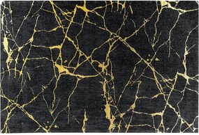 Covor negru cu aspect de marmura MARMOR 160x240cm