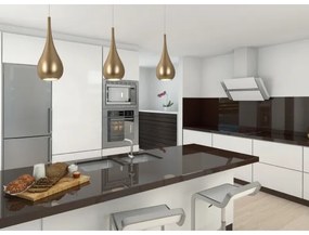 Lustră pe cablu MAXLIGHT P0436 DROP 1xE27/40W/230V d. 20 cm auriu