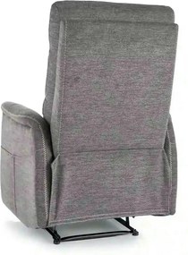 Fotoliu recliner SOLON M, stofa clasica gri inchis - Brego 18, 74x86/1