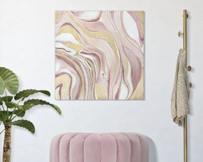 Tablou decorativ multicolor din lemn de Pin si panza, 80x2,8x80 cm, Pinky Mauro Ferretti