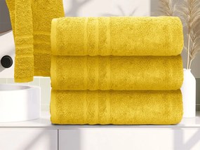 1x prosop de baie galben COMFORT + 2x prosop de maini galben COMFORT