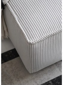 Colțar alb extensibil cu tapițerie din catifea reiată (cu colț pe partea stângă ) Brave Dave – Miuform