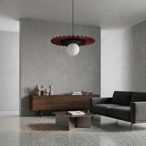 Lustră suspendată pe cablu UMBRA 1xG9/8W/230V negru/roșu