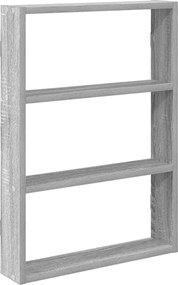 vidaXL Raft de perete, gri sonoma, 43x9x60 cm, lemn prelucrat