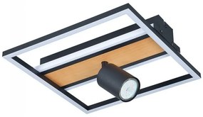 Plafoniera LED, Design Geometric, Lemn, 1xGU10, KORDA