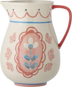 Carafă din ceramică cu motiv floral pictat manual, D17×H24 cm, 3300 ml, „Odina"