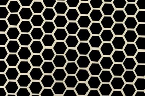 Masuta de cafea rotunda, Mozaic incrustat, Alb-Negru, HARMONY NATURE 60cm