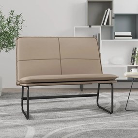 351341 vidaXL Bancă, cappuccino, 100x75x76 cm, piele ecologică
