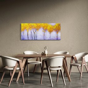 Tablou - Copaci galbeni (120x50 cm)
