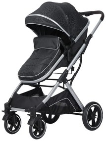Carucior nou nascuti 3 in 1 NOVOKIDS™ H3100 series, Cu geanta bebe, Cadru Aluminiu, Amortizoare, Roti din cauciuc plin AVE, Landou, Scoica auto,