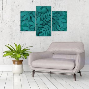 Tablou - Frunze turcoaz (90x60 cm)
