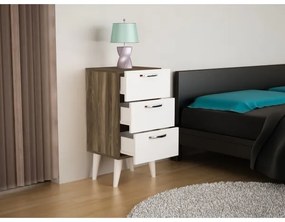 Noptieră BELLINI 80x40 cm maro/albă