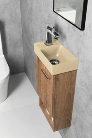 Chiuvetă mică pentru WC crem din beton 31x17 cm Piccolino – Sapho