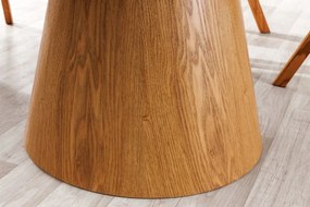 Masa rotunda, Ceramica Alba, Furnir Stejar, UNIQUE 120cm A-45143 VC