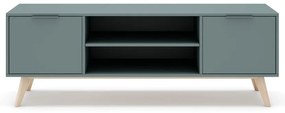 Comodă TV verde prăfuit 140x53x40 cm Pisco – Marckeric