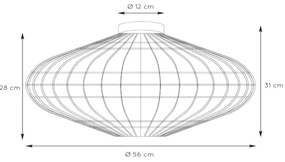 Plafonieră Lucide 03135/56/72 MAGALI 1xE27/40W/230V d. 56 cm bej