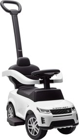 AIYAPLAY Mașinuță de Împins pentru Copii LAND ROVER DISCOVERY, 2-în-1 cu Mâner și Barieră de Siguranță, Alb | Aosom Romania