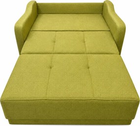 Canapea SAMY NEXT extensibila, 2 locuri, cu lada de depozitare, catifea plusata gri, cadru metalic, 152x100x92 cm Galben Mustar, stofa