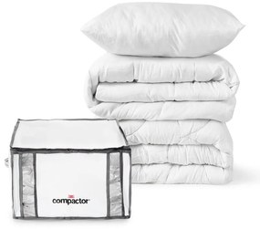 Cutii de depozitare pentru haine 2 buc. din material textil cu vacuum/cu pereți întăriți 42x25x25 cm Life – Compactor