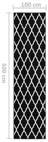 Covor traversa, alb si negru, 100x500 cm, BCF Alb si negru, 100 x 500  cm