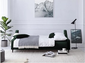 Canapea extensibilă cu 3 locuri și spațiu de depozitare Mazzini Sofas Freesia, verde