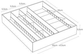 Organizator de tacâmuri negru din plastic 47.5 x 35 cm - YAMAZAKI