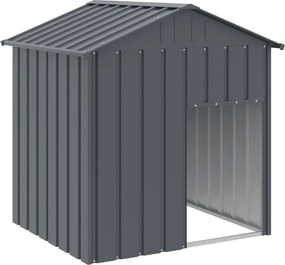 vidaXL Cușcă câine cu acoperiș antracit 117x103x123 cm oțel galvanizat