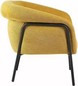 Fotoliu Clover stofa curry Brego68/negru