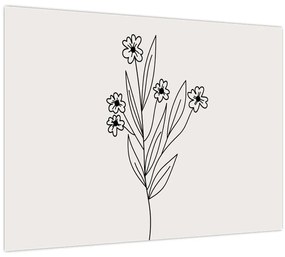 Tablou pe sticlă - Floare de pajiște N⁰1 (70x50 cm)