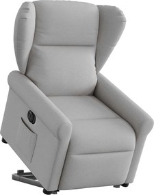 vidaXL Scaun reclinabil electric, țesătură gri nor