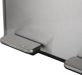 Coș de gunoi argintiu mat pentru reciclare/cu pedală 2x30 l din oțel Aliya – Spirella