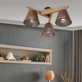 Lustră aplicată Brilagi ANTHONY 3xE14/40W/230V stejar/maro