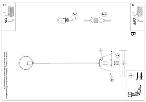 Lustră pe cablu TITRAN 1xE27/60W/230V albă Sollux SL.1137