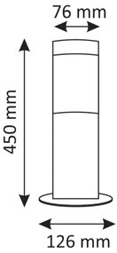 Lampă LED RGBW dimabilă pentru exterior LIVIA 1xE27/6,5W/230V 45 cm IP44 argintie