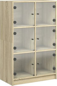 vidaXL Dulapuri înalte cu uși stejar sonoma 68x37x109cm lemn prelucrat
