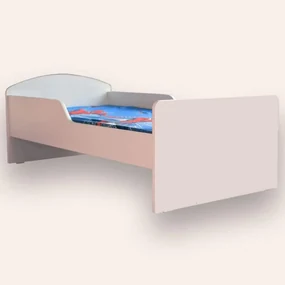 Pat alb Mediu Personalizabil 2-8 ani 140x70 cm Simplu cu Saltea SafeNest CMG51971834610004