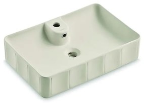 Bathco 4161 - Lavoar CIRCUS pentru montare pe blat, 61 x 40,5 cm, porțelan/bej