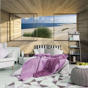 Fototapet - Privire spre ocean și plaja (152,5x104 cm)